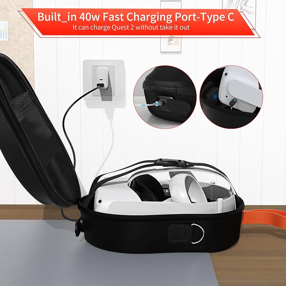 Amazon.com: HiBloks Carrying Case with Magnetic Charging for Meta